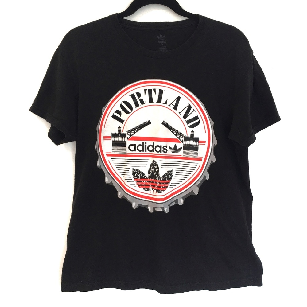 [ADIDAS]100% Cotton Graphic Portland T-Shirt Tee S